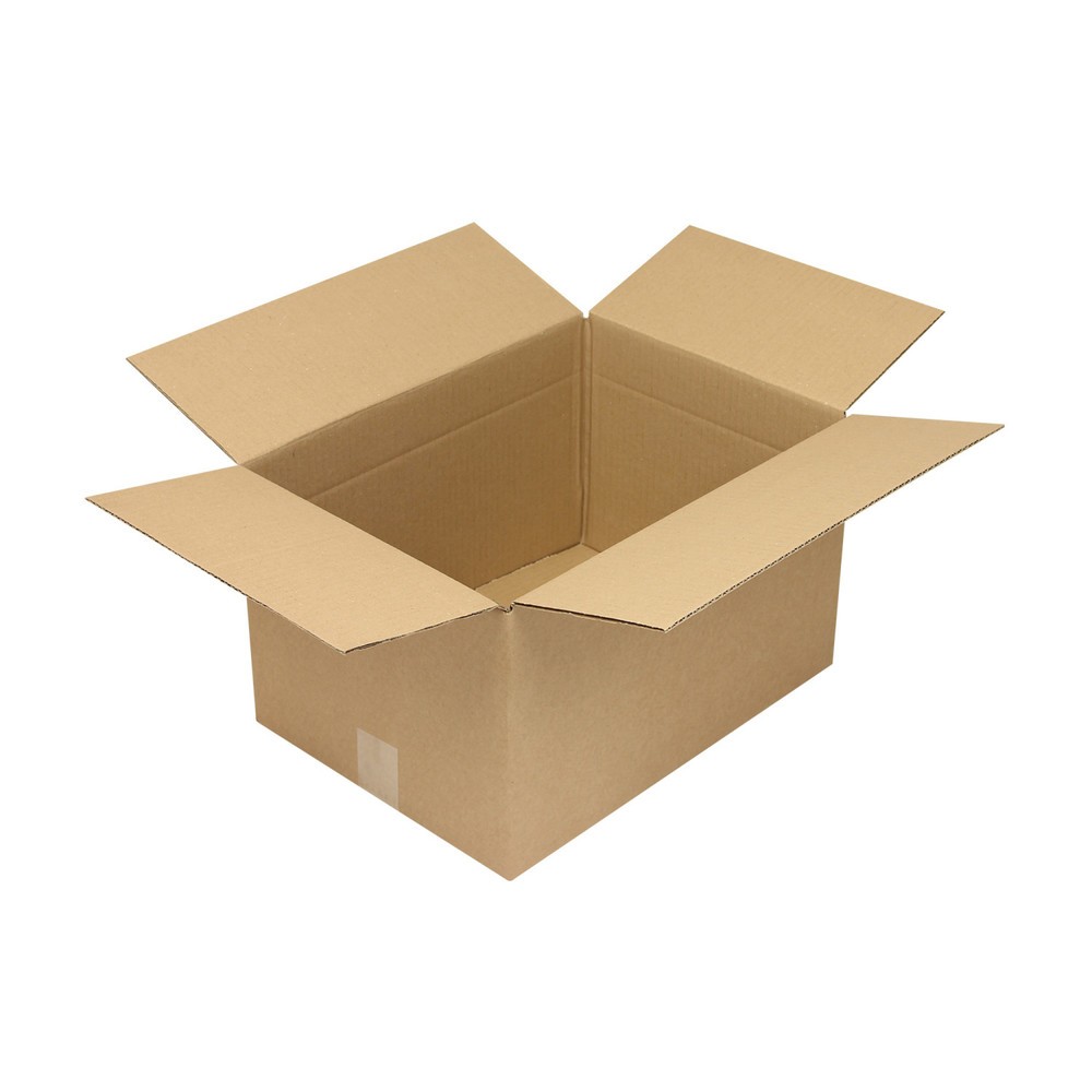 Produktabbildung: Wellpapp-Faltkarton 1-wellig, 430 x 310 x 250 mm, Qualität 1.30 C, braun