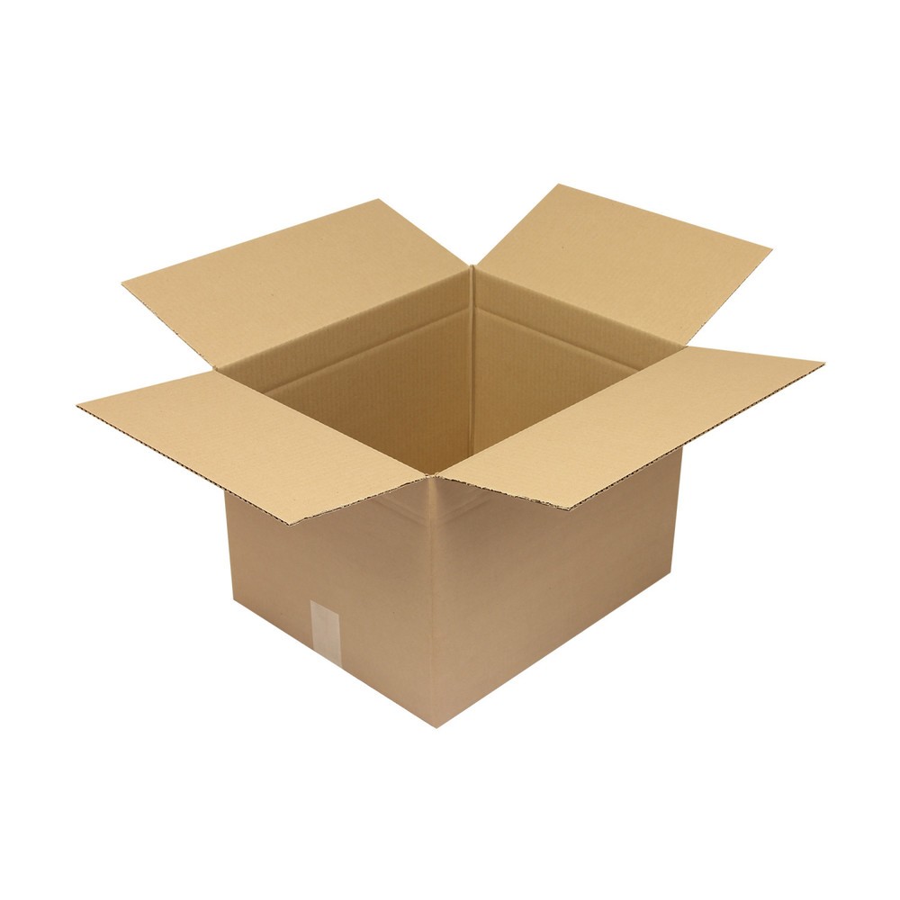 Produktabbildung: Wellpapp-Faltkarton 1-wellig, 430 x 350 x 315 mm, Qualität 1.30 C, braun