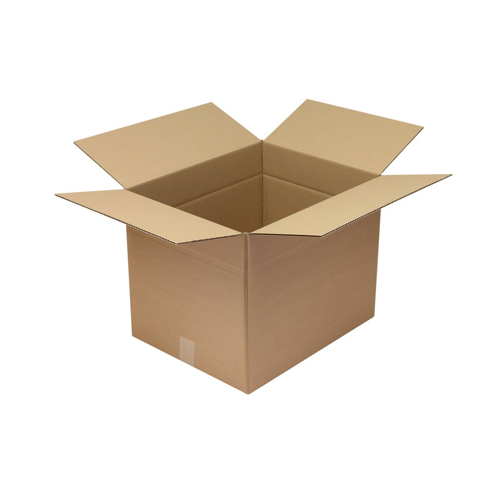 Produktabbildung: Wellpapp-Faltkarton 1-wellig, 500 x 400 x 400 mm, Qual. 1.30 C, braun