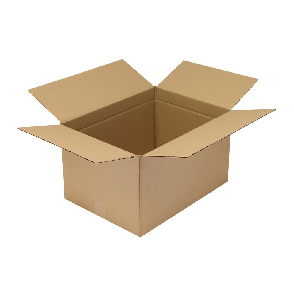 Produktabbildung: Wellpapp-Faltkarton 1-wellig, 520 x 380 x 300 mm, Qualität 1.30 C, braun