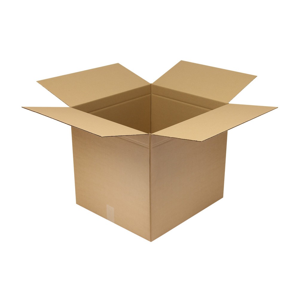 Produktabbildung: Wellpapp-Faltkarton 1-wellig, 550 x 500 x 500 mm, Qualität 1.30 C, braun