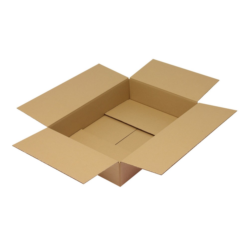 Produktabbildung: Wellpapp-Faltkarton 1-wellig, 610 x 430 x 120 mm, Qualität 1.30 C, braun