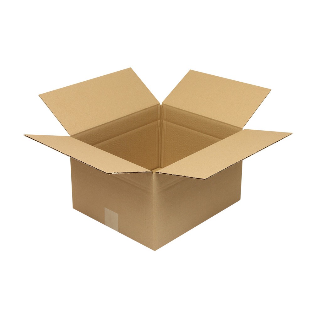 Produktabbildung: Wellpapp-Faltkarton 1-wellig, Innenmaß 350 x 300 x 200 mm,Qual. 1.20 B,braun