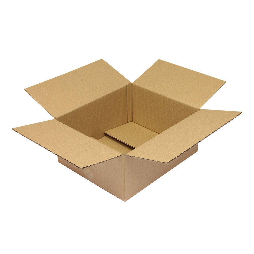 Produktabbildung: Wellpapp-Faltkarton 2-wellig, 420 x 350 x 180 mm, Qualität 2.30 BC, braun