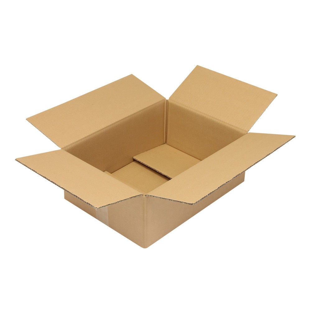 Produktabbildung: Wellpapp-Faltkarton 2-wellig, 430 x 310 x 150 mm, Qualität 2.30 BC, braun