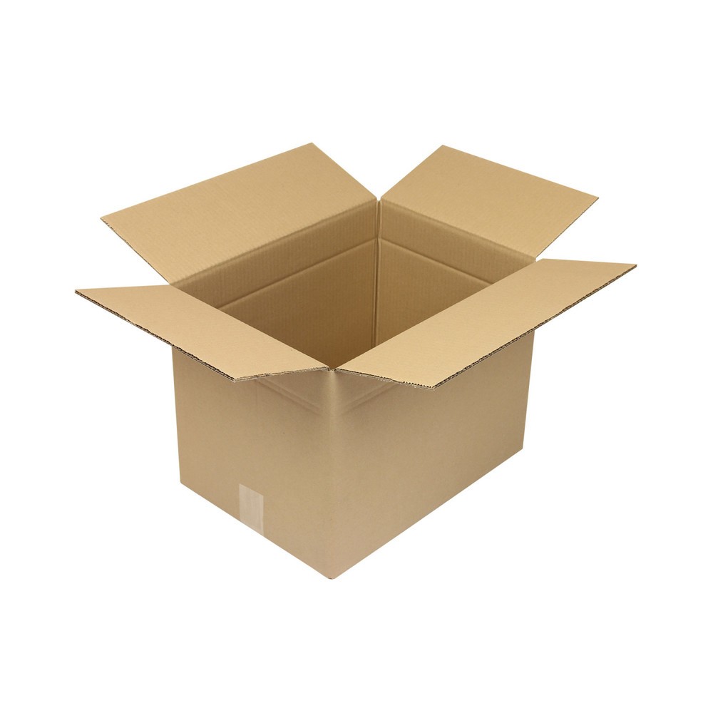 Produktabbildung: Wellpapp-Faltkarton 2-wellig, 430 x 310 x 315 mm, Qualität 2.30 BC, braun