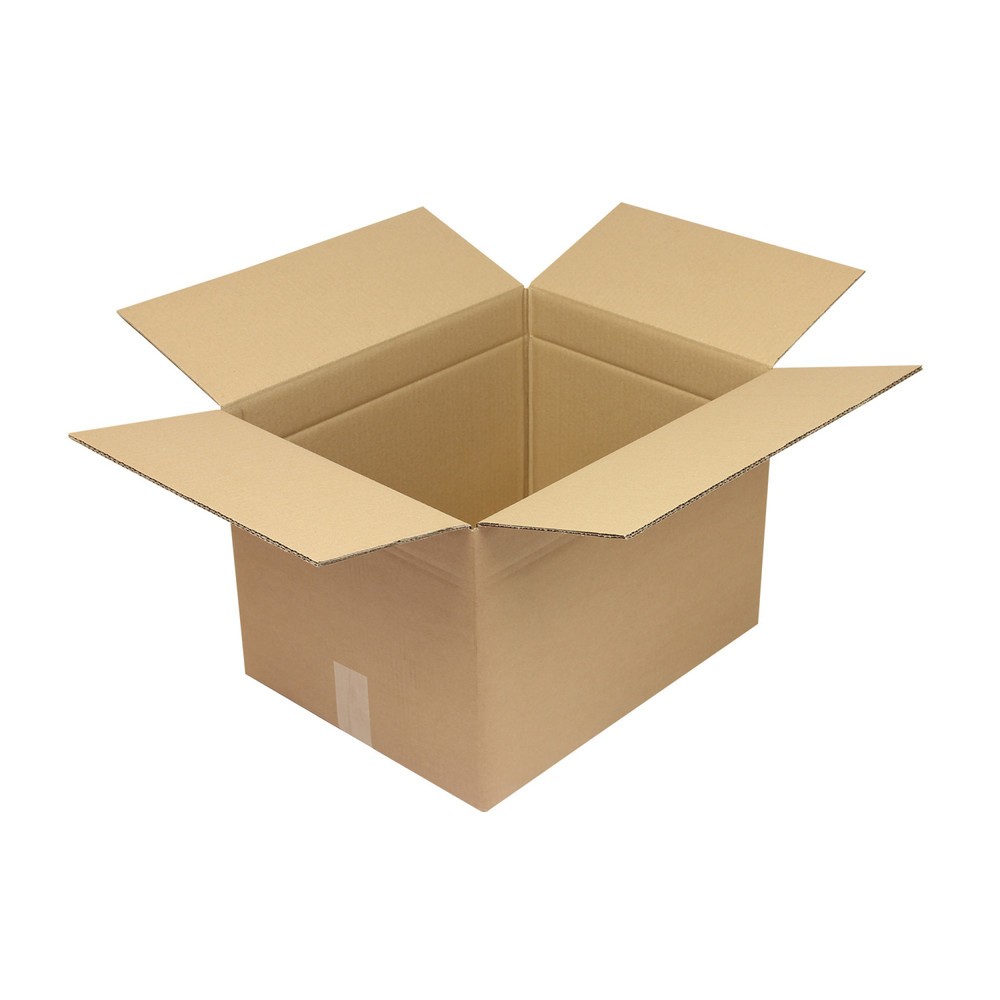 Produktabbildung: Wellpapp-Faltkarton 2-wellig, 450 x 350 x 300 mm, Qualität 2.30 BC, braun