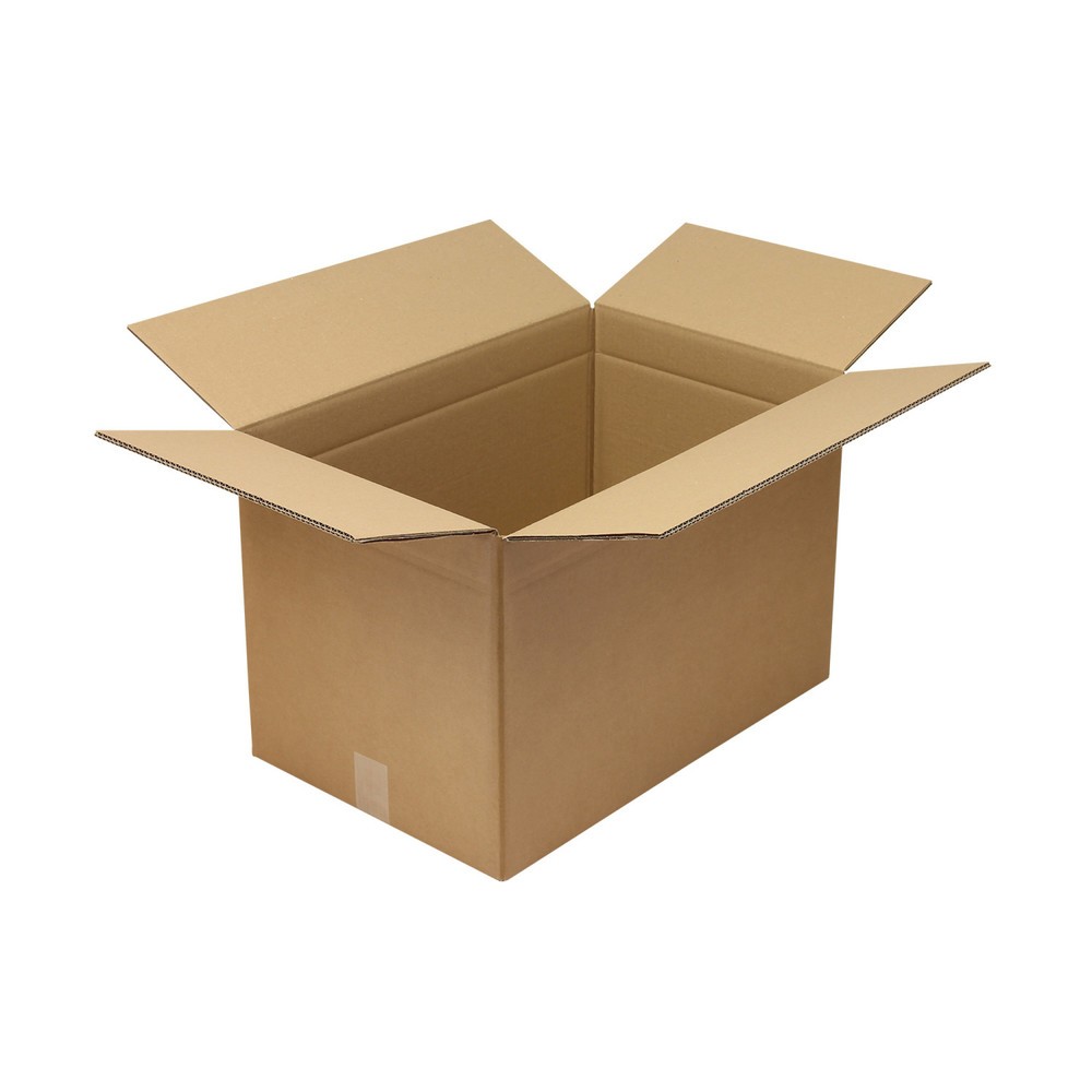Produktabbildung: Wellpapp-Faltkarton 2-wellig, 575 x 370 x 370 mm, Qualität 2.30 BC, braun