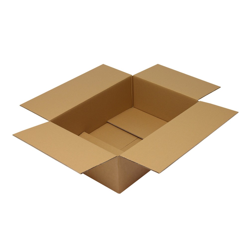 Produktabbildung: Wellpapp-Faltkarton 2-wellig, 610 x 430 x 190 mm, Qualität 2.30 BC, braun
