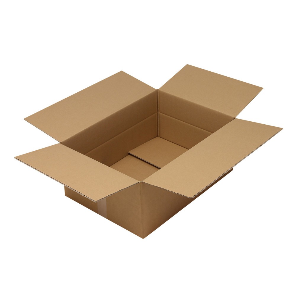 Produktabbildung: Wellpapp-Faltkarton 2-wellig, 610 x 430 x 250 mm, Qualität 2.30 BC, braun