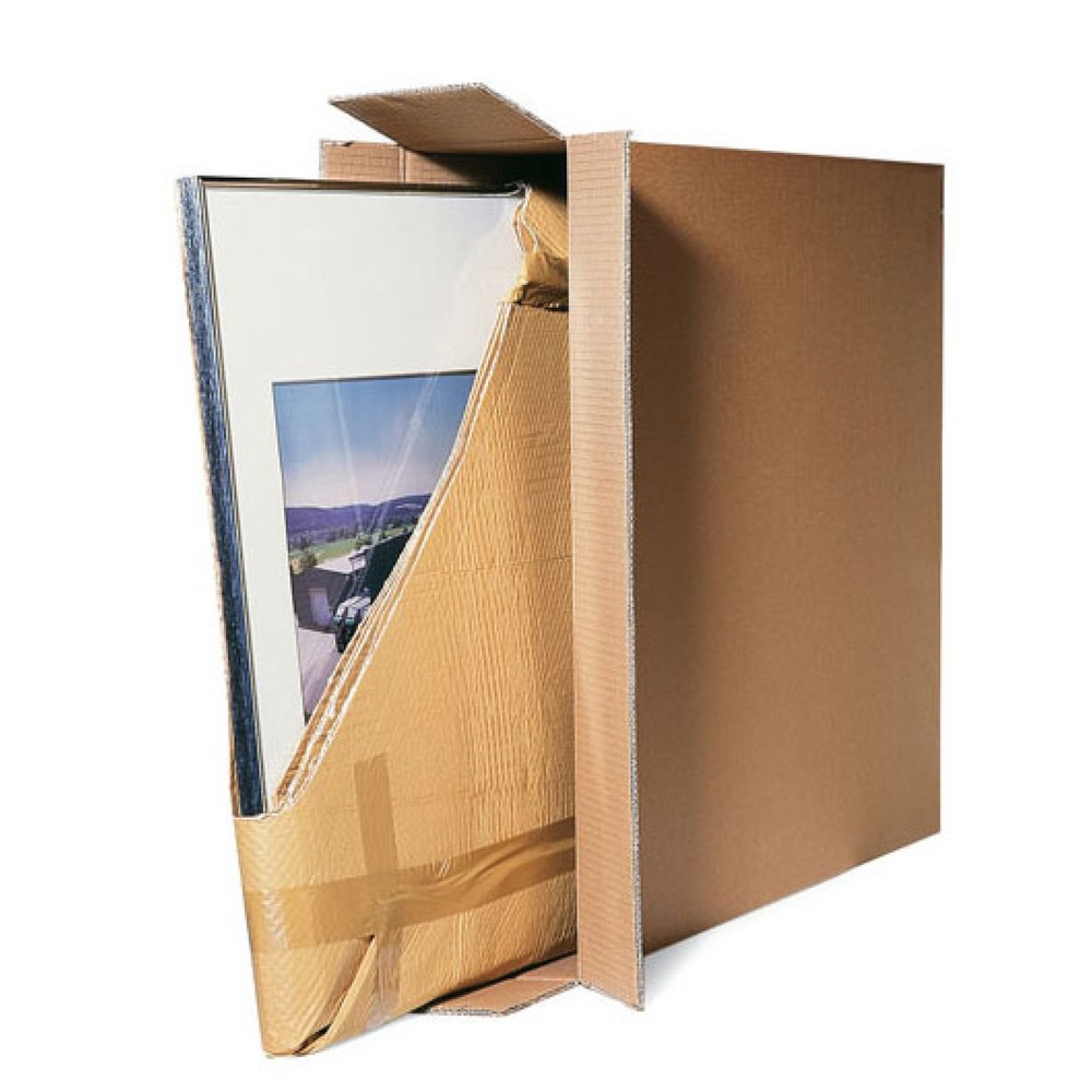 Produktabbildung: Wellpapp-Faltkarton 2-wellig, 750 x 150 x 1000 mm, Qualität 2.3, braun