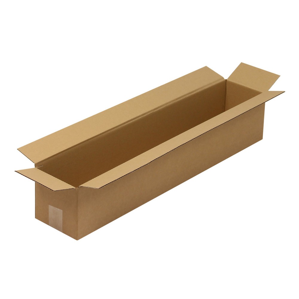Produktabbildung: Wellpapp-Faltkarton lang 1-wellig, 800 x 150 x 150 mm
