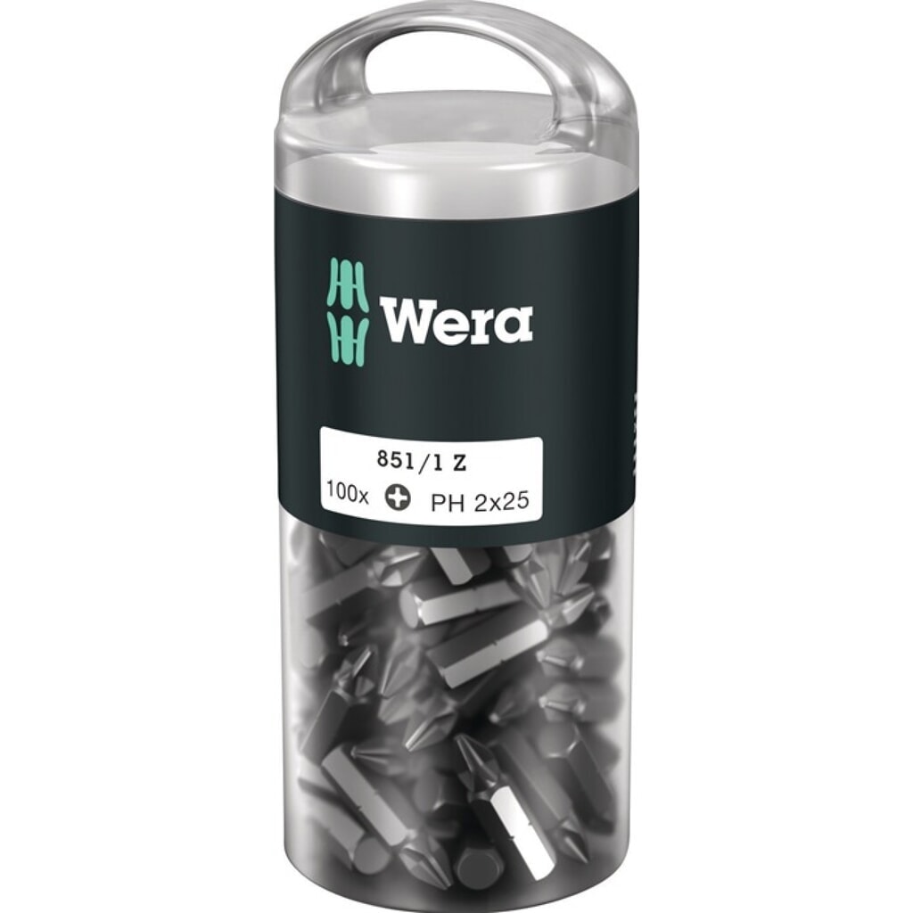 Produktabbildung Nr. 1: WERA Bitgroßpackung 851/1 Z PH 2 L.25mm 100St./Box