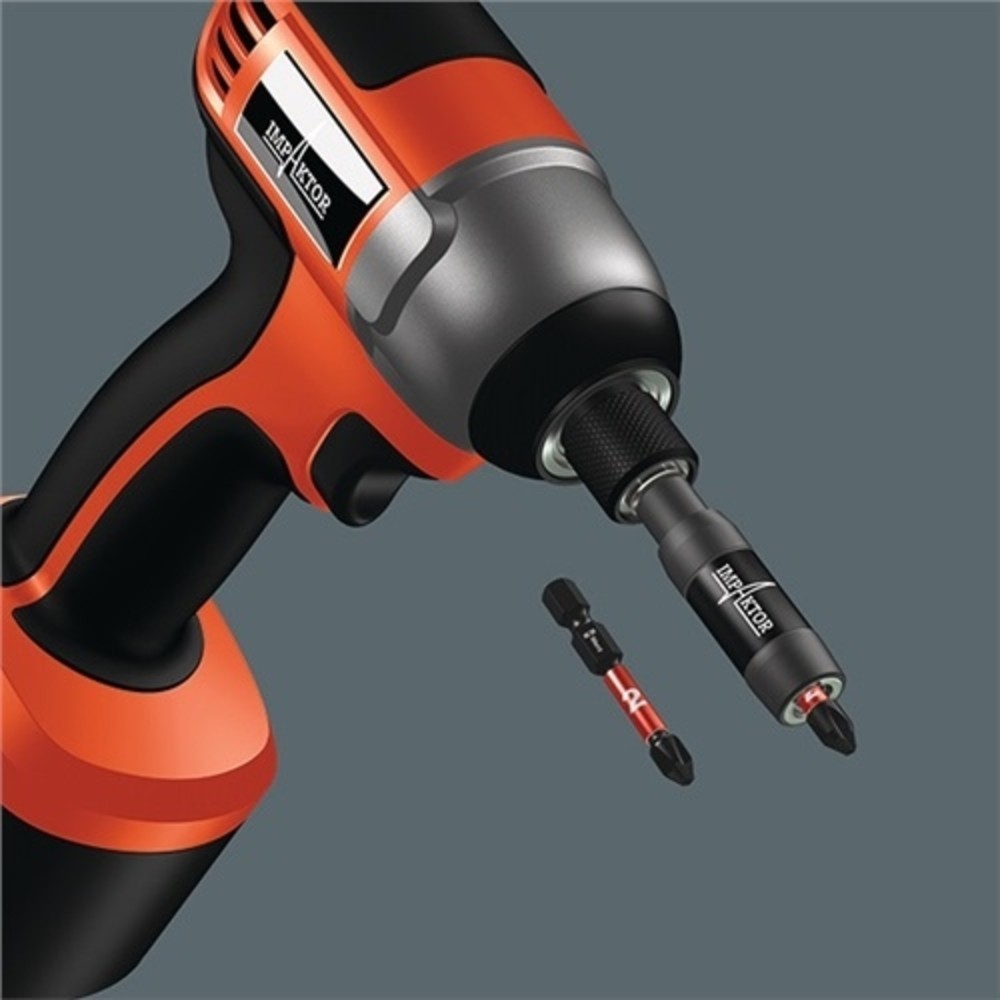 Produktabbildung Nr. 3: Bithalter 897/4 IMP R f.1/4 Zoll Bits C 6,3 L.75mm m.Ringmagnet WERA