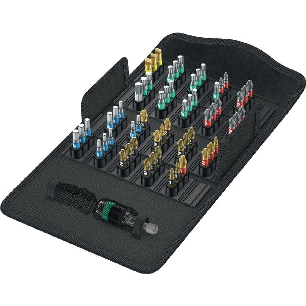 Produktabbildung: WERA Bitsortiment Bit-Safe 61 BiTorsion 1 61-tlg.Schlitz/PH/PZD/TX/6Kt