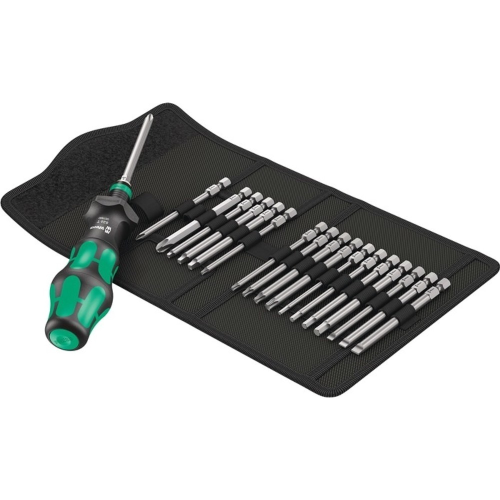 Produktabbildung: WERA Bitsortiment KK Turbo Imperial 1, Schlitz/PH/TORX®/6Kt./4Kt., 19-teilig