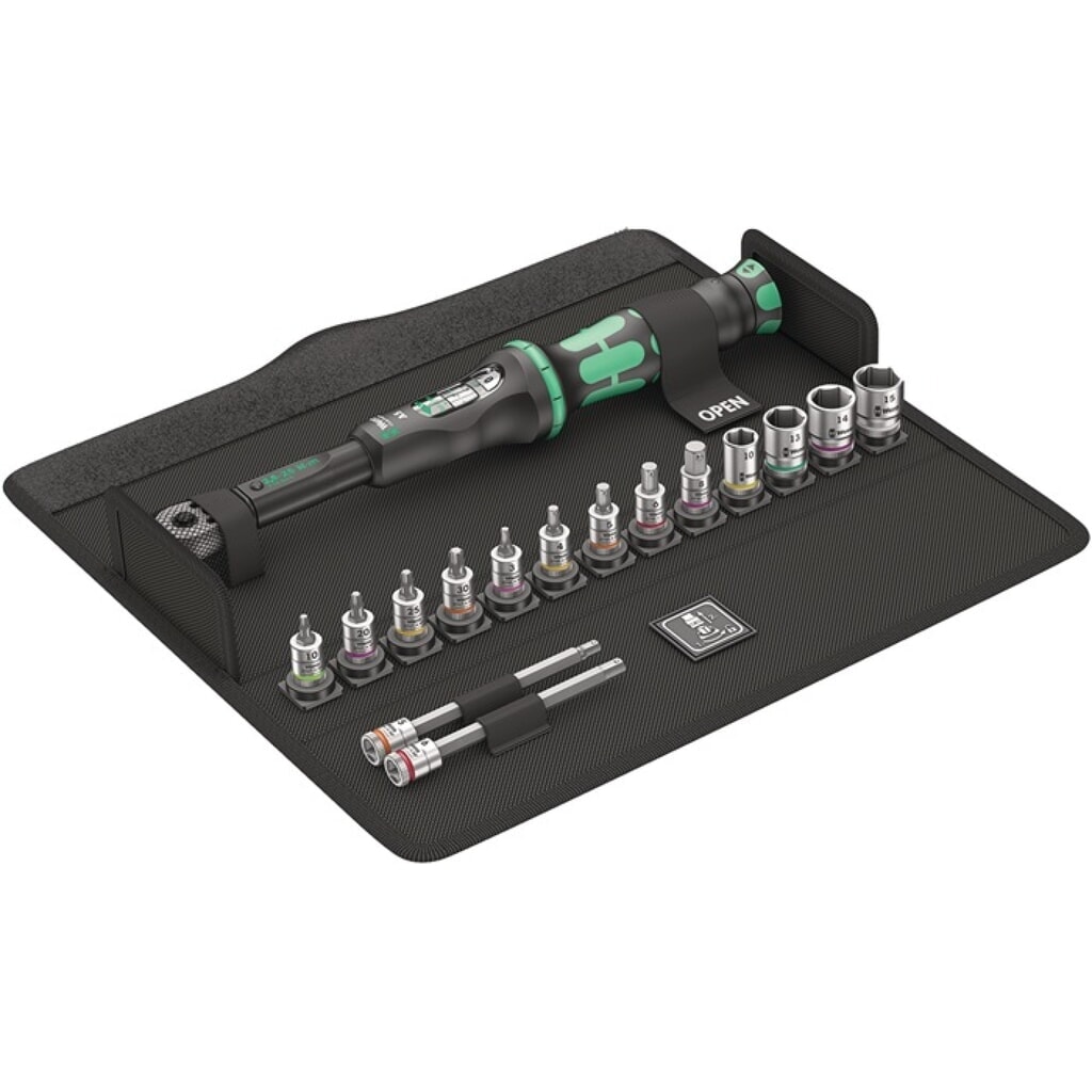 Produktabbildung: WERA Drehmomentschlüsselset Bicycle Set Torque 1 16-tlg.2,5-25 Nm 1/4 Zoll