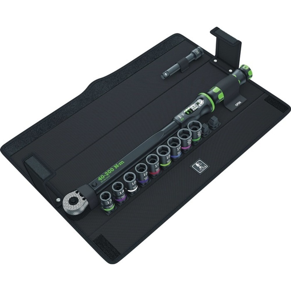 Produktabbildung: WERA Drehmomentschlüsselset Klick-Torque C 3 Set 2, 11-teilig 40-200 Nm 1/2 ″