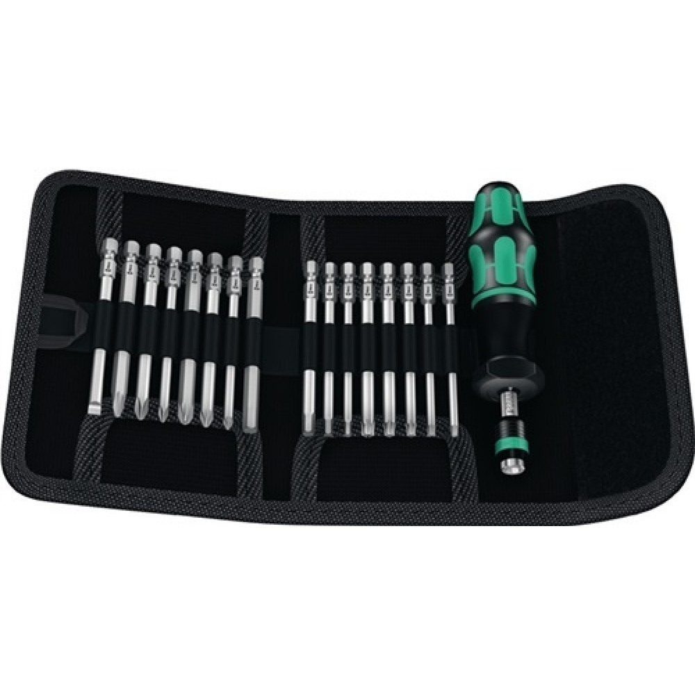 Produktabbildung: Drehmomentschraubendrehersatz KK 60 Torque 17-tlg.1,2-3 Nm einstellb.WERA