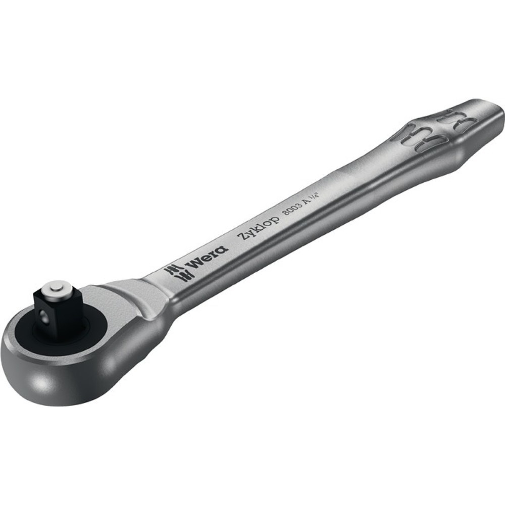 Produktabbildung: WERA D.-Knarre Zyklop Metal push 1/4 Zoll 76 Z.L.141mm