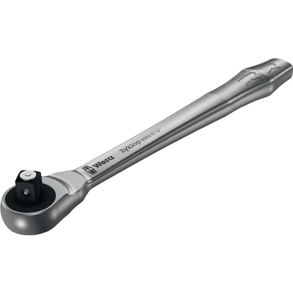 Produktabbildung: WERA D.-Knarre Zyklop Metal push 1/2 Zoll 72 Z.L.281mm