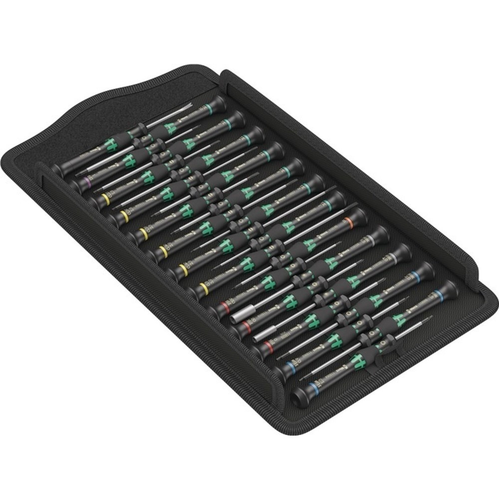 Produktabbildung: Feinmechanikerschraubendrehersatz Kraftform Micro Big Pack 1 25-teilig Schlitz/PH/TORX®/TORX PLUS®/Microstix®