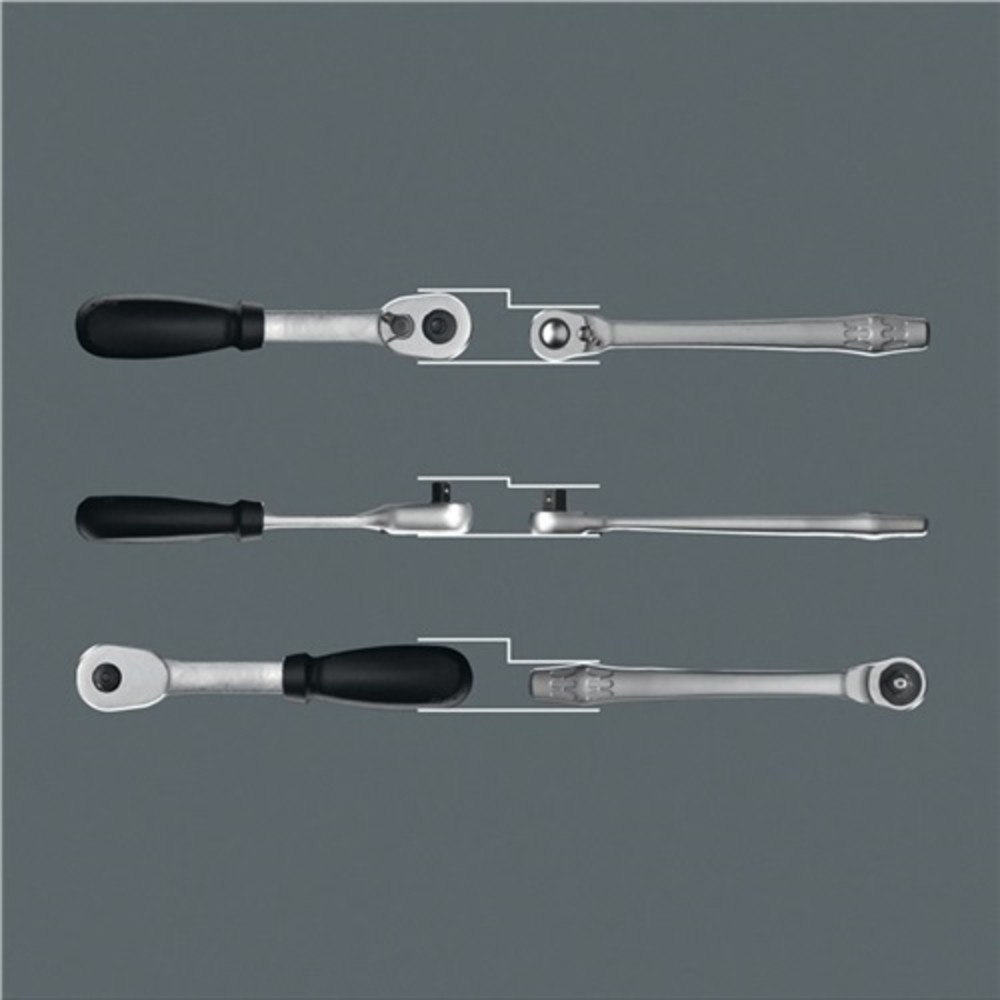 Produktabbildung Nr. 3: Knarrenset 1/4 Zoll 8 tlg Zyklop Speed/-Metal switch in Klapptasche