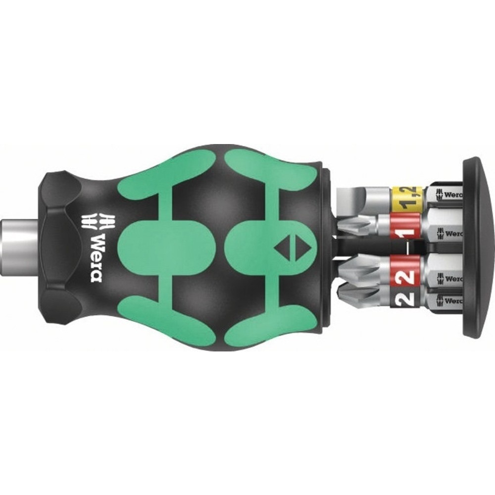 Produktabbildung: WERA Magazinbithalter K K Stubby Magazin, Schlitz/PH/PZD, 6-teilig