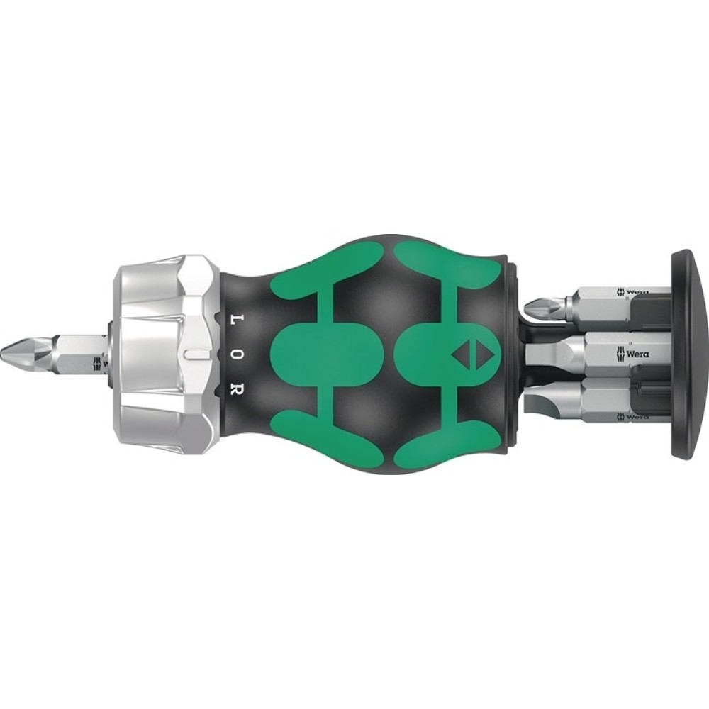 Produktabbildung: Wera Magazinbithalter KK Stubby Magazin RA 4, 6-teilig, Schlitz/PH/4-kant