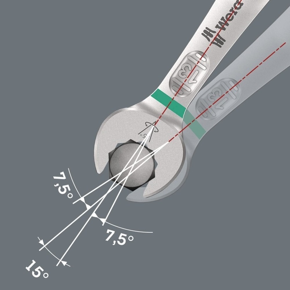 Produktabbildung Nr. 2: WERA Ringmaulschlüssel 6003 Joker, Form A, SW 6 mm Länge 105 mm, legierter Werkzeugstahl