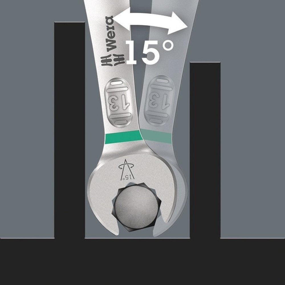 Produktabbildung Nr. 4: WERA Ringmaulschlüssel 6003 Joker, Form A, SW 6 mm Länge 105 mm, legierter Werkzeugstahl