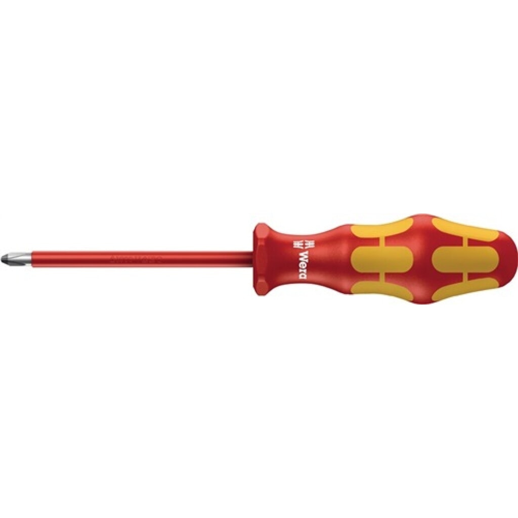 Produktabbildung: Schraubendreher VDE PH0 L.80mm m.Mehrkomp.-Heft WERA