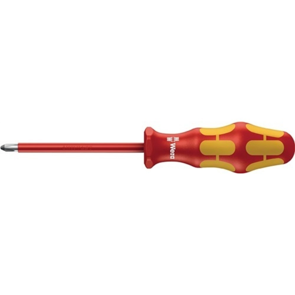 Produktabbildung: Schraubendreher VDE/IEC PZD0 L.80mm m.Mehrkomp.-Heft WERA