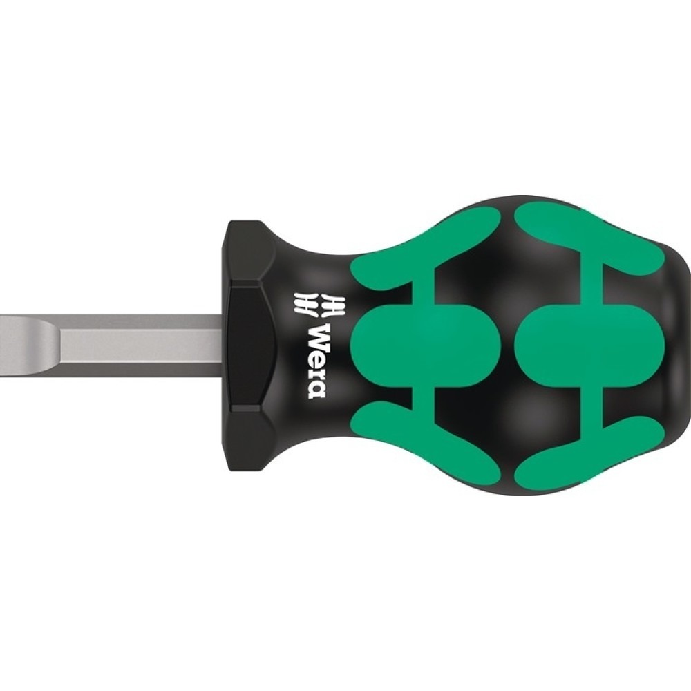 Produktabbildung: WERA Schraubendreher 335 Stubby, Klingenlänge 24,5 mm 2-Komponentengriff, Schneidenbreite 8 mm, Rundklinge