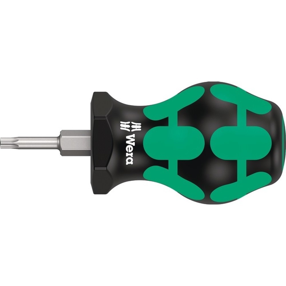 Produktabbildung: WERA Schraubendreher 367 TORX® Stubby, 2-Komponentengriff, Größe T 10 Klingenlänge 25 mm, Rundklinge