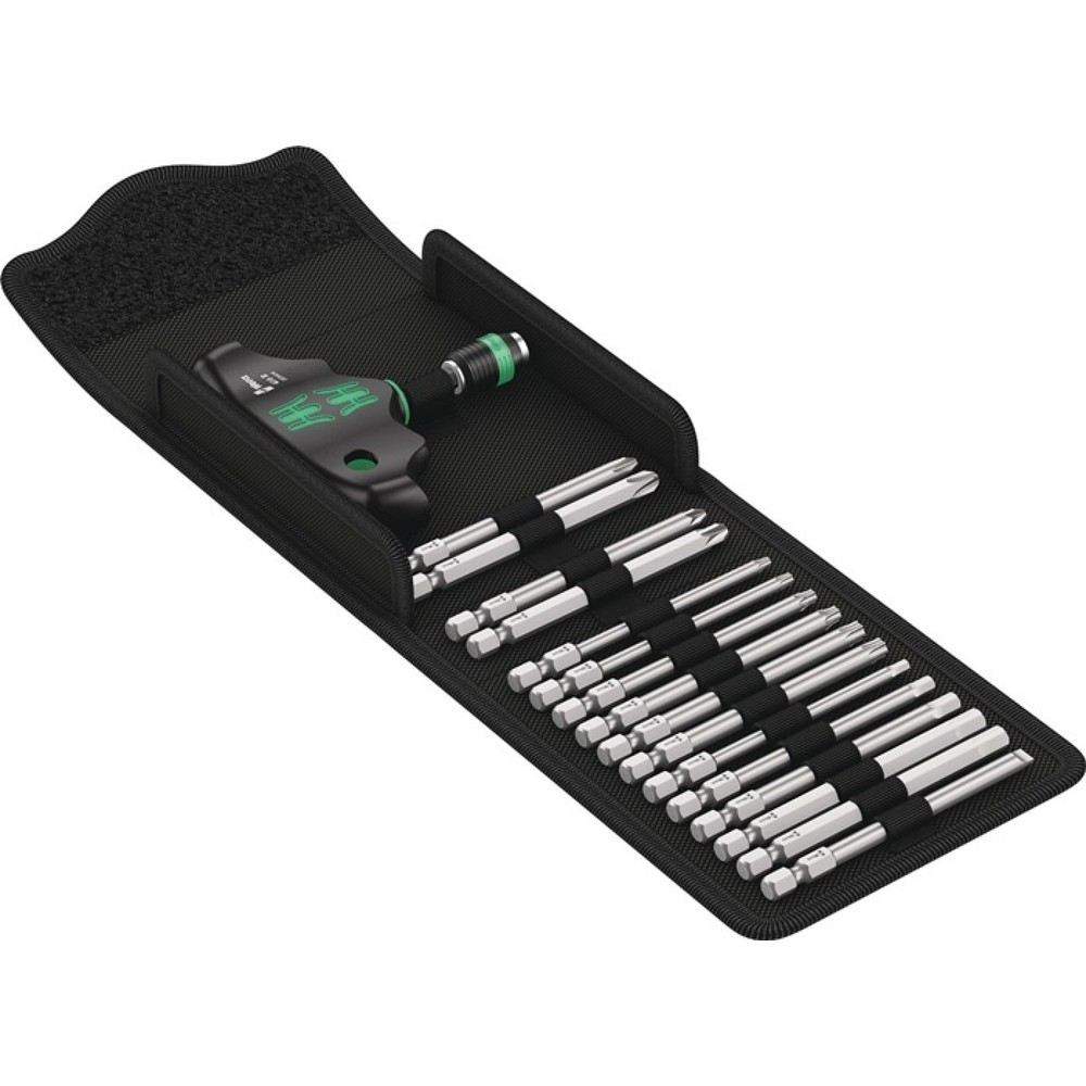 Produktabbildung: WERA Schraubendrehersatz KK 400, mit Wechselklingen, 17-teilig