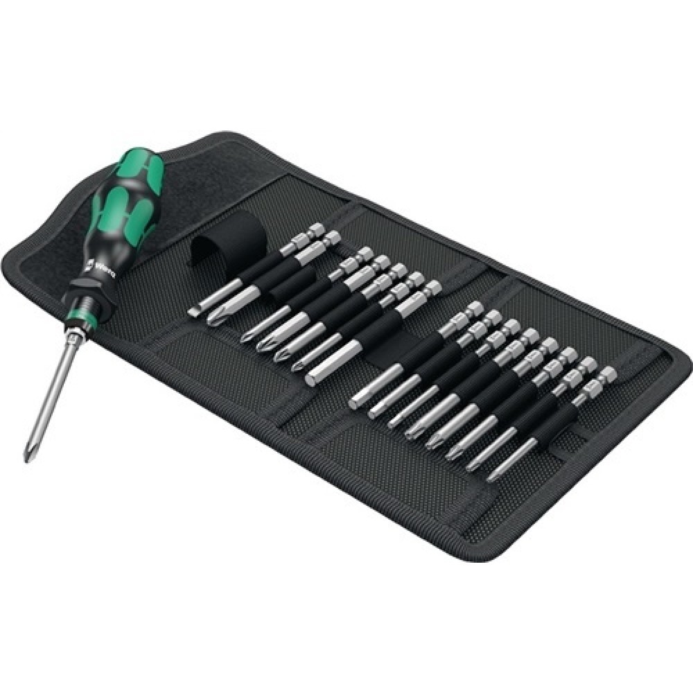 Produktabbildung: Schraubendrehersatz KK 60 17-tlg.m.Wechselkl.Falt-Ta WERA