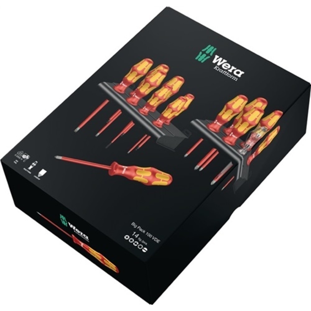 Produktabbildung Nr. 2: Schraubendrehersatz VDE isol. 16tlg. Schlitz/PH/PZD/ PlusMinus/TX/Spannungsprüf