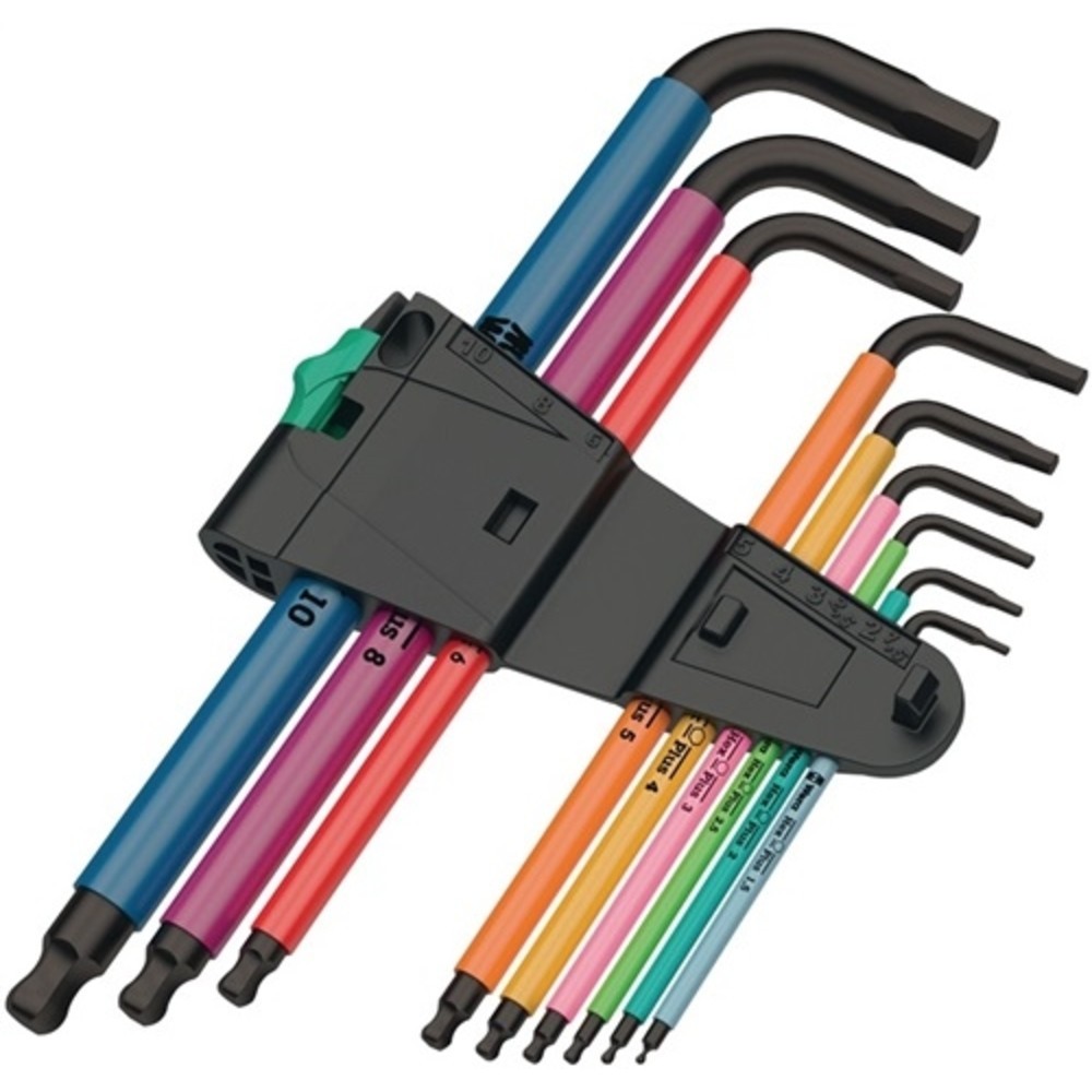 Produktabbildung Nr. 3: Winkelschraubendrehersatz 6KT 9-tlg. SW1,5-10mm Farbcodierung im Ku.-Halter
