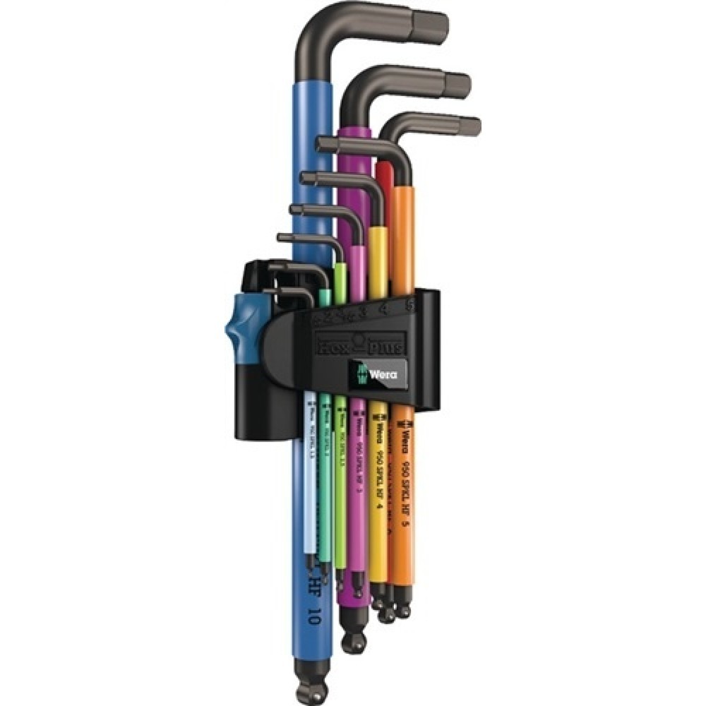 Produktabbildung: Winkelschraubendrehersatz 9tlg. 6-KT. 1,5-10 mm Haltefunktion Multicolor