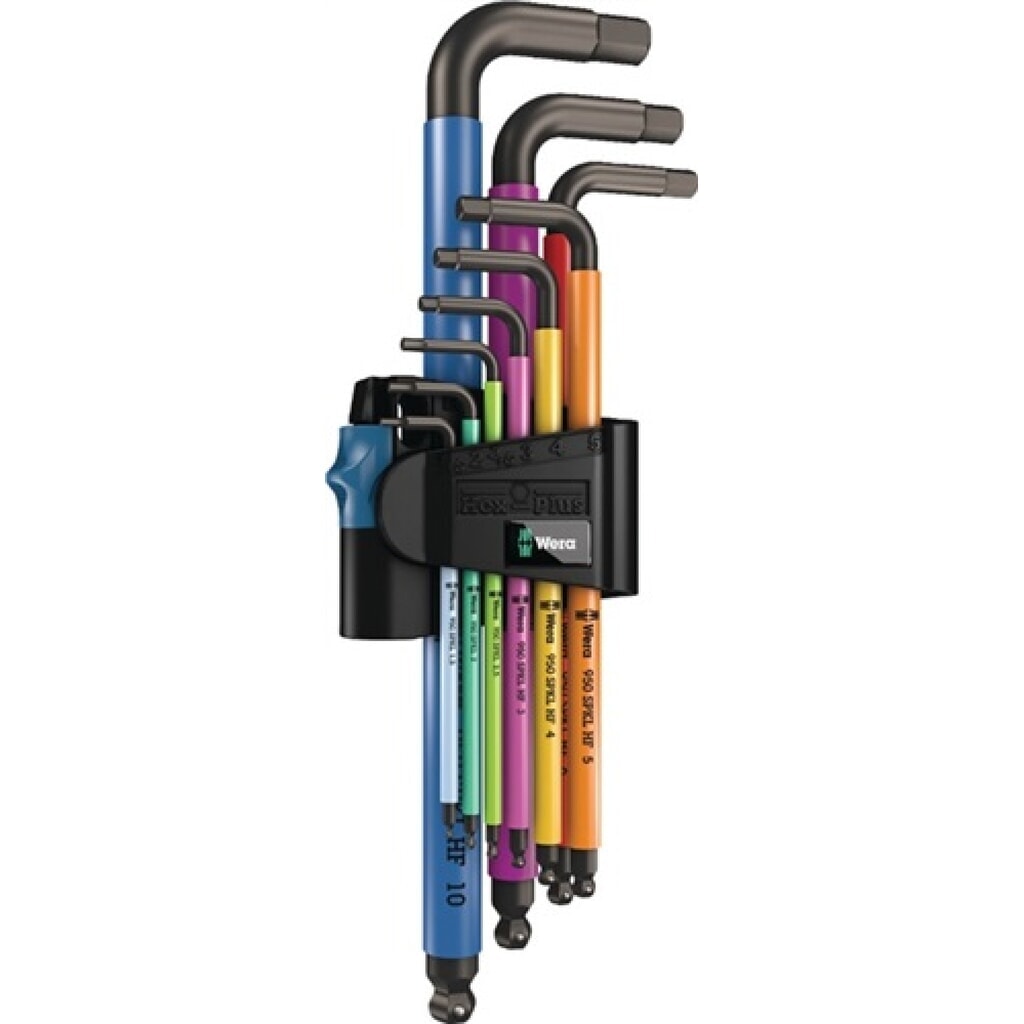 Produktabbildung: Winkelschraubendrehersatz 9tlg. 6-KT. 1,5-10 mm Haltefunktion Multicolor