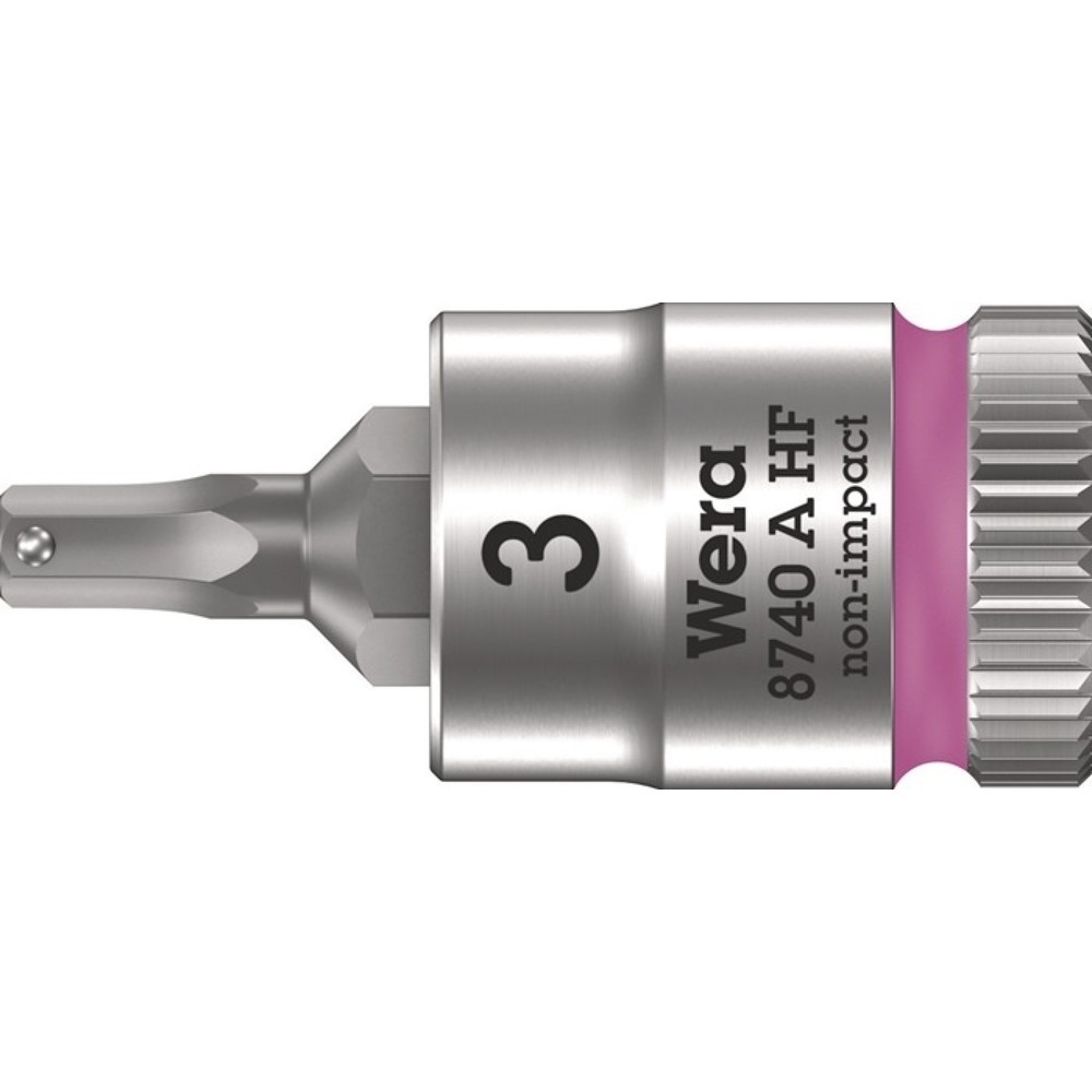 Produktabbildung Nr. 1: WERA Steckschlüsseleinsatz 8740 A HF, Schlüsselweite 3 mm, 1/4 ″, Länge 28 mm
