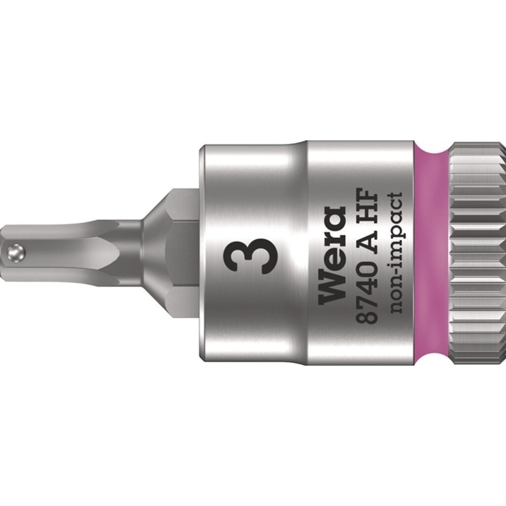 Produktabbildung Nr. 1: WERA Steckschlüsseleinsatz 8740 A HF, Schlüsselweite 3 mm, 1/4 ″, Länge 28 mm