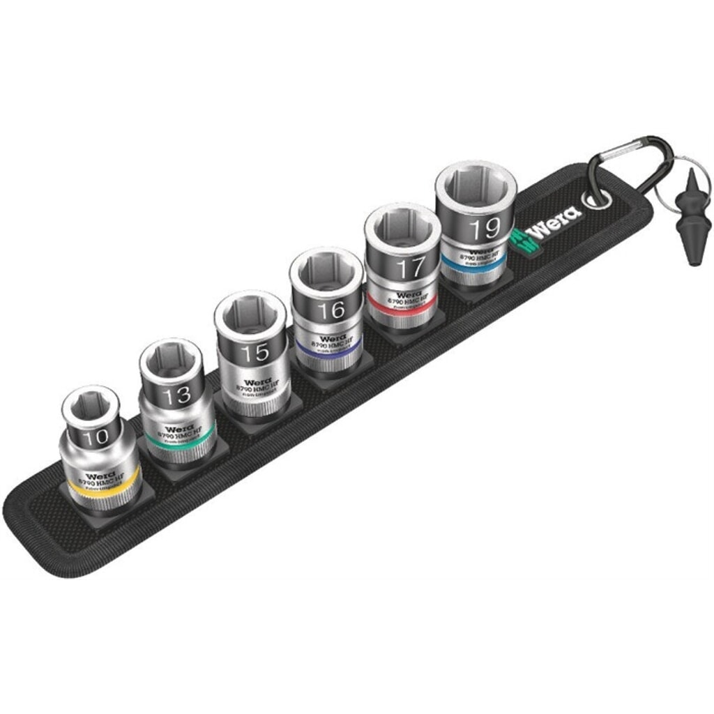 Produktabbildung Nr. 1: WERA Steckschlüsselsatz Belt C 1 Zyklop 7-tlg.1/2 Zoll 10-19mm f.a6-KT.-Schr