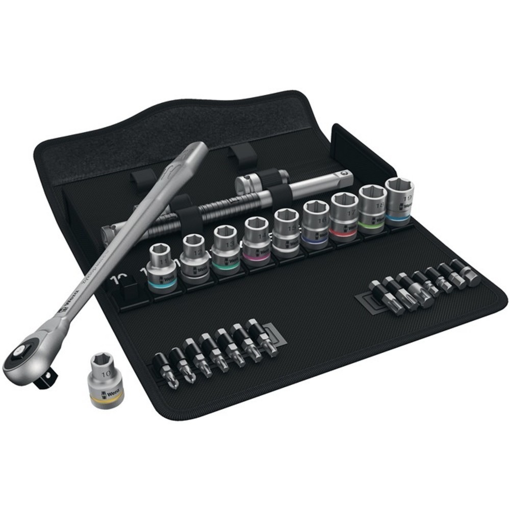Produktabbildung: WERA Steckschlüsselsatz Zyklop Metal 28-tlg.1/2 Zoll SW 10-19mm Z.72 6KT