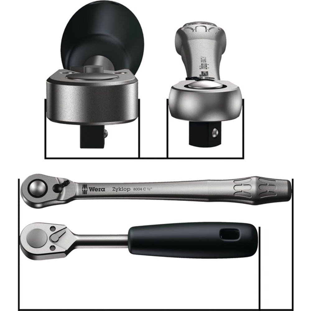 Produktabbildung Nr. 4: WERA Hebelumsch.kn.Zyklop Metal switch 3/8 Zoll 72 Z.Umschalth