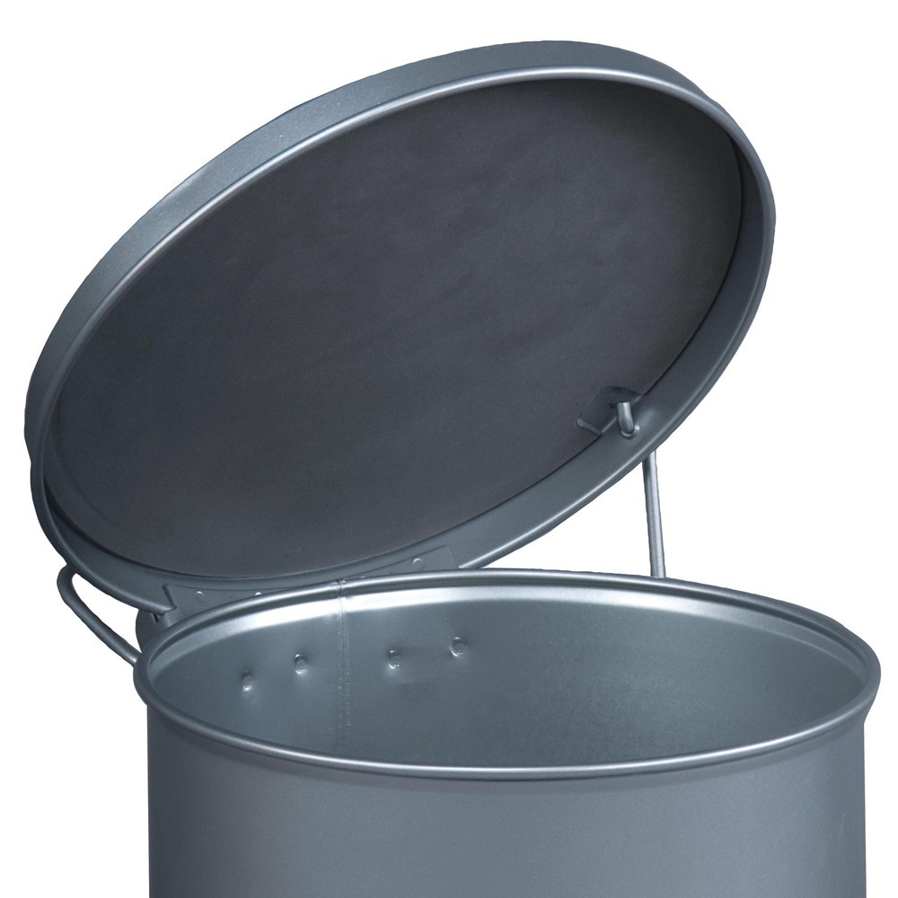 Produktabbildung Nr. 3: Justrite® Werkbank-Sammelbehälter SoundGuard™, Fußpedal, silber, 20 Liter