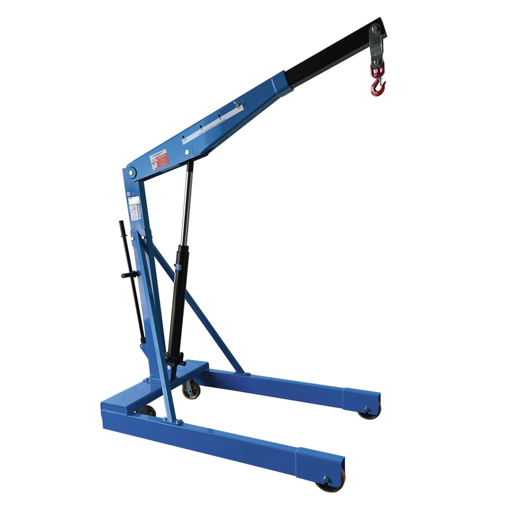 Produktabbildung: Werkstattkran mit parallelem Fahrgestell und doppeltwirkender Handpumpe, TK 1.500 kg