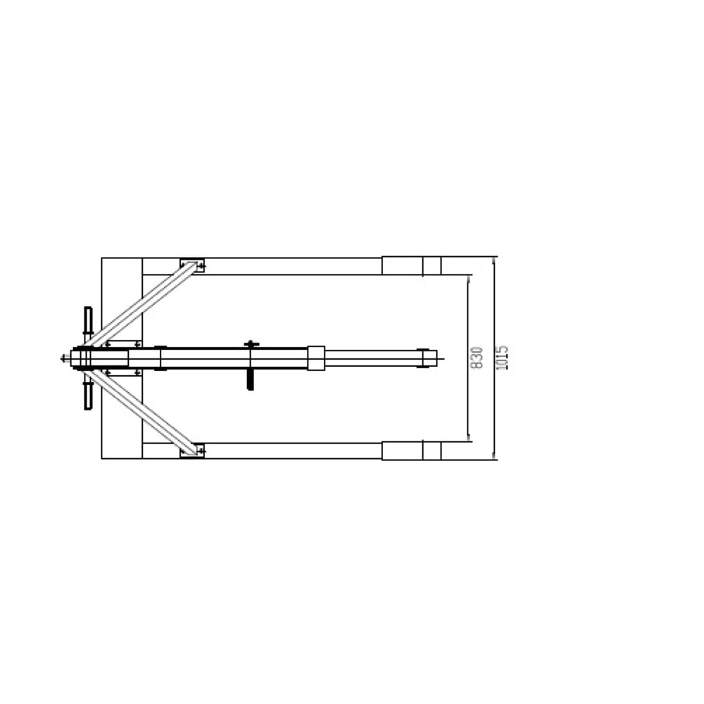 Produktabbildung Nr. 3: Werkstattkran mit parallelem Fahrgestell und doppeltwirkender Handpumpe, TK 1.500 kg