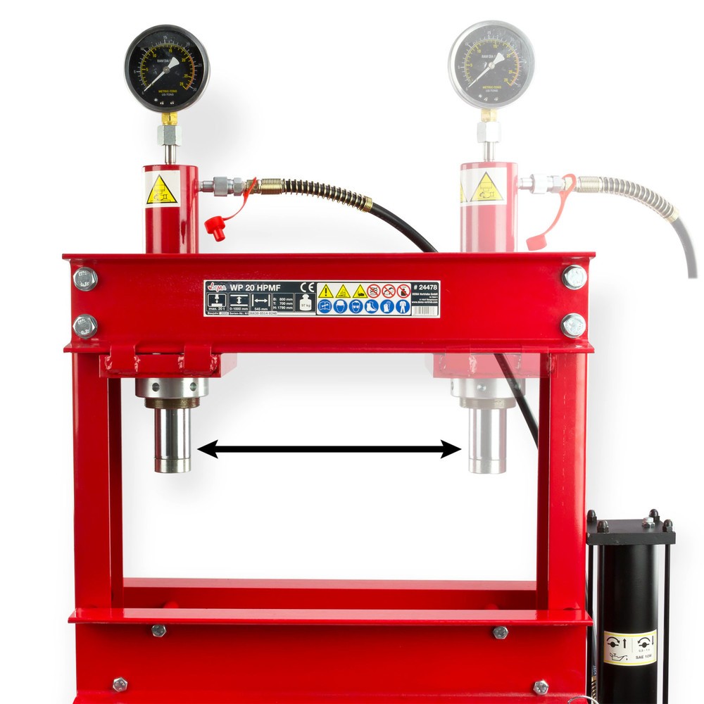 Produktabbildung Nr. 3: Werkstattpresse, Hand-/Fußbedienung, Pressdruck 20 t, HxBxT 1.600 x 800 x 700 mm